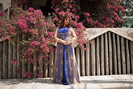Indian Bollywood Designer indo western gown Kurta Kurti women ethnic dress-zr24 