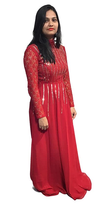 party wear designer red colour embroidery work gown-pokeht.vn